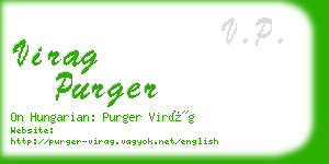 virag purger business card